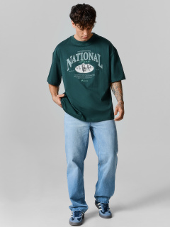 Футболка Mark Formelle 111892/25-5209П-0 т.зеленый_печать1_3_сл_на_пол_2_сл_на_спинке - фото 1