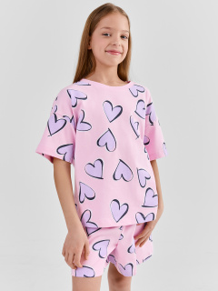 Футболка, шорты Mark Formelle 397741/25-41459П-0 сердечки_на_розовом - фото 1