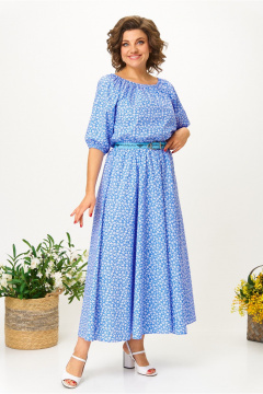 Платье Anastasia м-1222 синий - фото 4