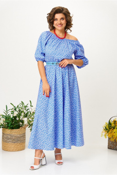 Платье Anastasia м-1222 синий - фото 2