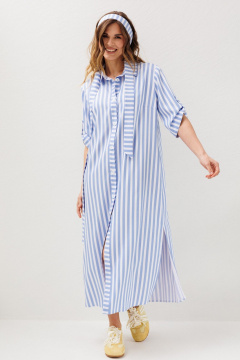 Платье Ларс Стиль 1232 голубой-молочный - фото 5