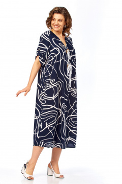 Платье SVT-fashion 600.1 темно-синий_с_белым - фото 3