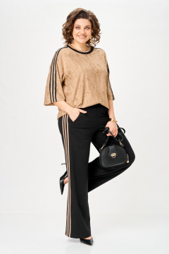 Брюки, футболка Lady Secret 26234 беж/черный - фото 5