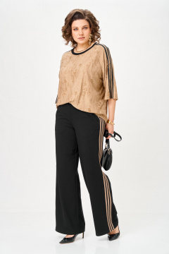 Брюки, футболка Lady Secret 26234 беж/черный - фото 1