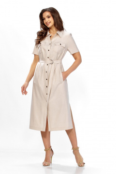 Платье Tensi 413 бежевый - фото 2