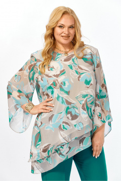 Блуза Элль-стиль 2459.1а бирюза - фото 1