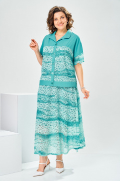 Жакет, юбка Romanovich Style 2-2904 бирюзовый - фото 1