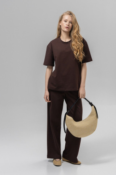 Блуза, брюки Romgil РП0135-ХЛ4 шоколадный - фото 2