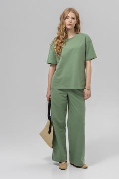 Блуза, брюки Romgil РП0135-ХЛ4 светло-оливковый - фото 5