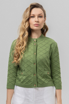 Жакет Romgil РВ0162-ХЛ4 зеленая_оливка - фото 1