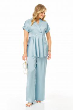 Блуза, брюки T&N 7748 ледниковый_голубой - фото 3
