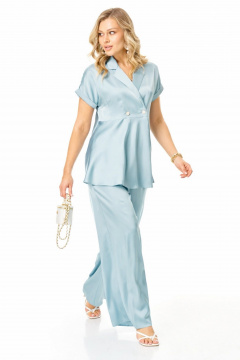 Блуза, брюки T&N 7748 ледниковый_голубой - фото 2