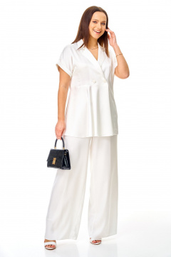 Блуза, брюки T&N 7748 молочный - фото 2