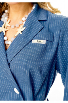 Брюки, жакет Твой имидж 2411 голубой_в_полоску - фото 5