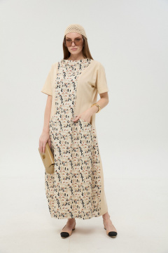 Платье NikVa 1052-1 песок_и_песочный_мультиколор - фото 5