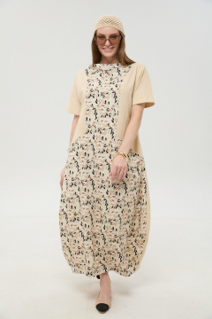 Платье NikVa 1052-1 песок_и_песочный_мультиколор - фото 2