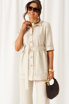 Блуза, брюки Beautiful&Free 6461 бежевый - фото 5