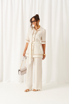 Блуза, брюки Beautiful&Free 6461 белый - фото 1