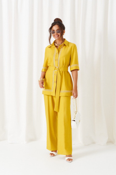 Блуза, брюки Beautiful&Free 6461 горчица - фото 1