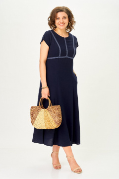 Платье Орхидея 1683 синий - фото 3