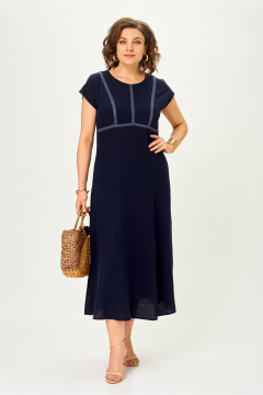 Платье Орхидея 1683 синий - фото 2