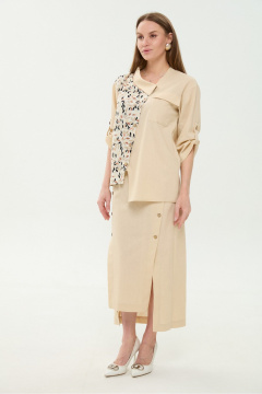 Жакет, юбка NikVa 975-8 песок_и_песочный_мультиколор - фото 2