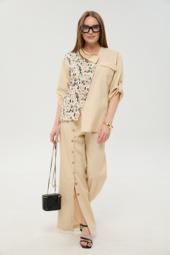 Брюки, жакет NikVa 978-6 песок_и_песочный_мультиколор - фото 5