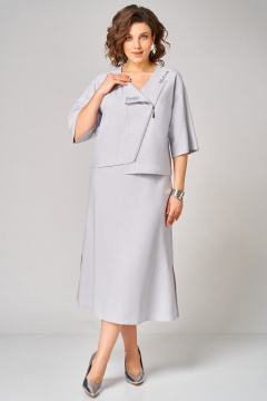 Жакет, юбка Мишель стиль 1368 серый - фото 3