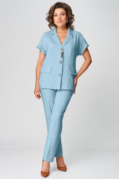 Брюки, жакет Мишель стиль 1279-1 голубой - фото 1