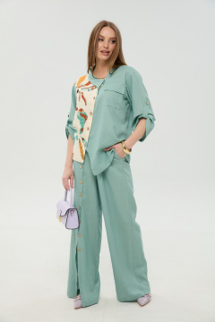 Брюки, жакет NikVa 978-8 мята_и_бохо_мультиколор - фото 1