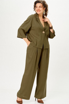 Брюки, жакет SOVA 11333 хаки - фото 3