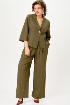 Брюки, жакет SOVA 11333 хаки - фото 1