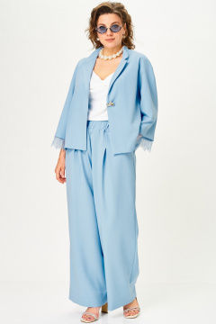 Брюки, жакет SOVA 11334 голубой - фото 1