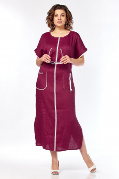 Платье Диомант 2181 бордовый - фото 2