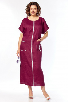 Платье Диомант 2181 бордовый - фото 1