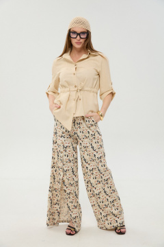 Брюки NikVa 977-12  песочный_мультиколор - фото 1