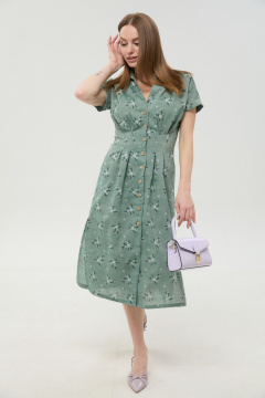 Платье NikVa 1047-1 зелень - фото 3