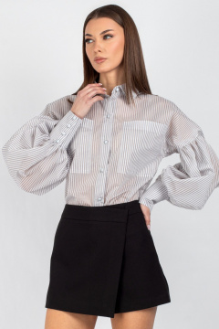 Рубашка VIZAVI 745 серо-голубая_полоска - фото 1