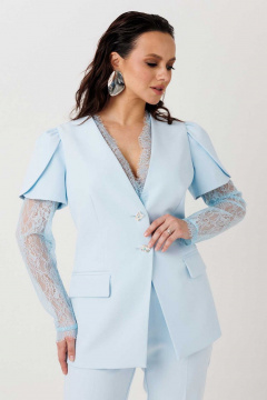 Брюки, жакет Mislana 1298 голубой - фото 3