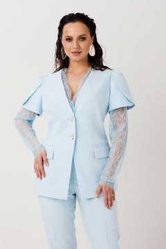 Брюки, жакет Mislana 1298 голубой - фото 2