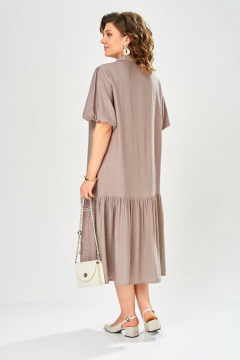 Платье БагираАнТа 1112 бежевый - фото 5