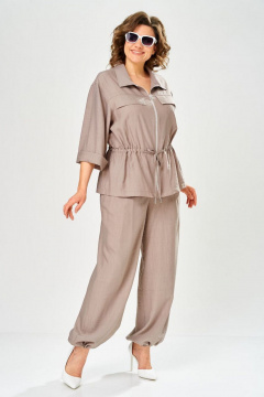 Брюки, жакет БагираАнТа 1111 бежевый - фото 5