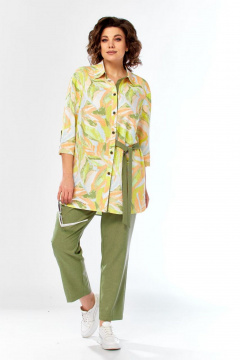 Брюки, рубашка БагираАнТа 1107 зелень - фото 1