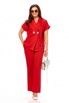 Брюки, жакет Taita plus 2617/2 красный - фото 1