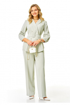 Брюки, жакет Твой имидж 2406 светлый-шалфей - фото 1