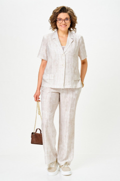 Брюки, жакет Vilena 1170 молочный - фото 1