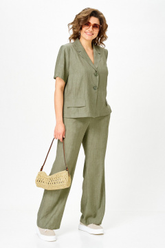 Брюки, жакет Vilena 1170 хаки - фото 1