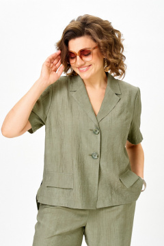 Брюки, жакет Vilena 1170 хаки - фото 3