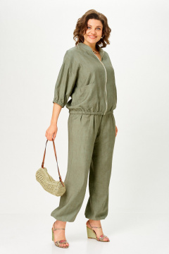 Брюки, жакет Vilena 1173 хаки - фото 4