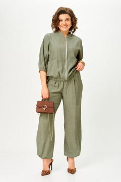 Брюки, жакет Vilena 1173 хаки - фото 1